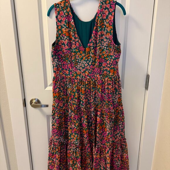 J. Crew Tiered Midi Dress in Micro Meadow Print Size Medium - Picture 3 of 4